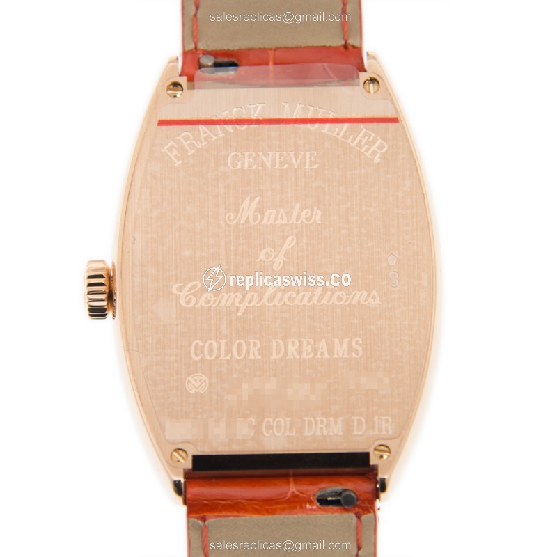 Franck Muller 5851 M SC COL DRM D 1R (5N) CINTREE CURVEX Automatic 18kt Rose Gold & Diamonds