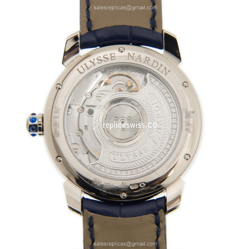 Ulysse Nardin 8150-112/PB CLASSIC Automatic 18kt White Gold & Diamond