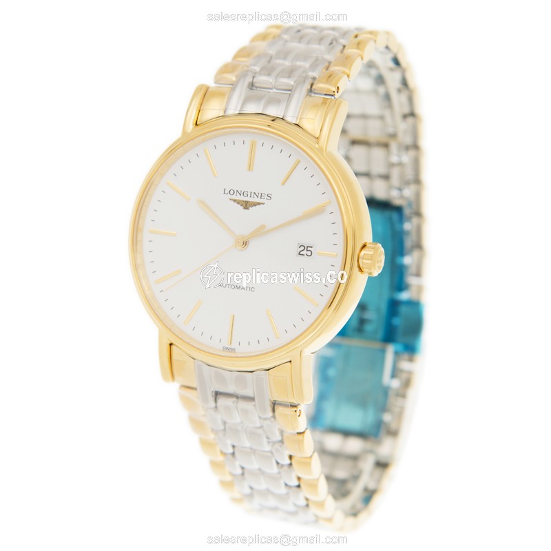 Longines L4.921.2.12.7 PRESENCE Automatic Gold-Plated & Stainless Steel
