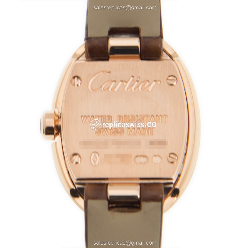 Cartier W8000017 BAIGNOIRE Quartz 18kt Rose Gold