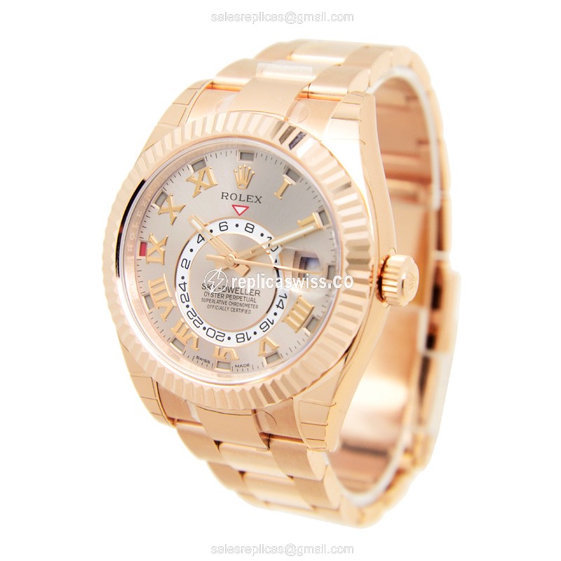 Rolex 326935PKRNSUNDUST SKY-DWELLER Automatic 18kt Rose Gold