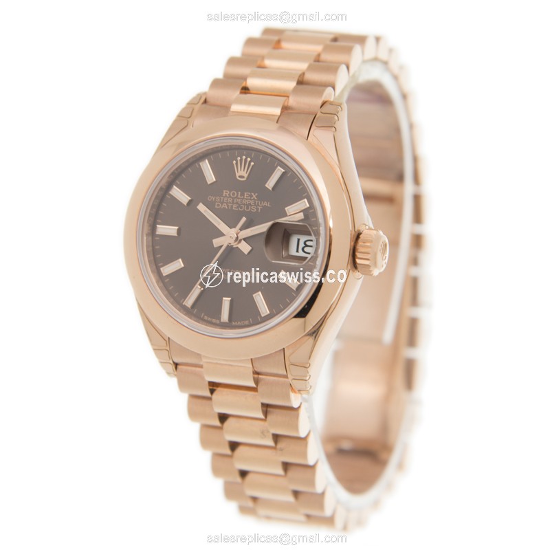 Rolex 279165BR LADY DATEJUST Automatic 18kt Rose Gold