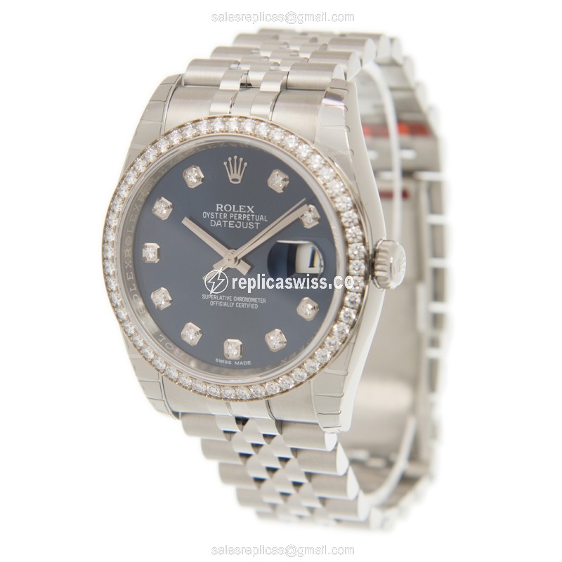 Rolex 116244G DATEJUST Automatic 18kt White Gold & Diamond & Steel