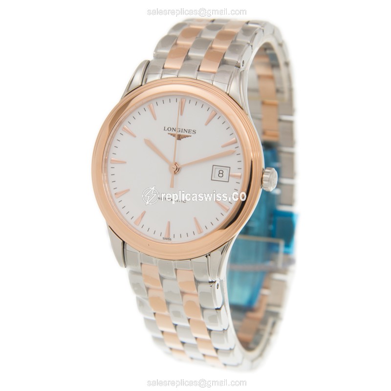 Longines L4.874.3.92.7 FLAGSHIP Automatic 18kt Rose Gold & Steel