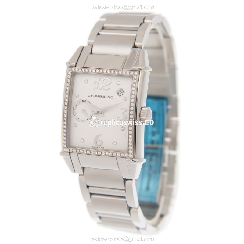 Girard Perregaux 25932D11A761-11A VINTAGE 1945 Automatic Stainless Steel & Diamonds