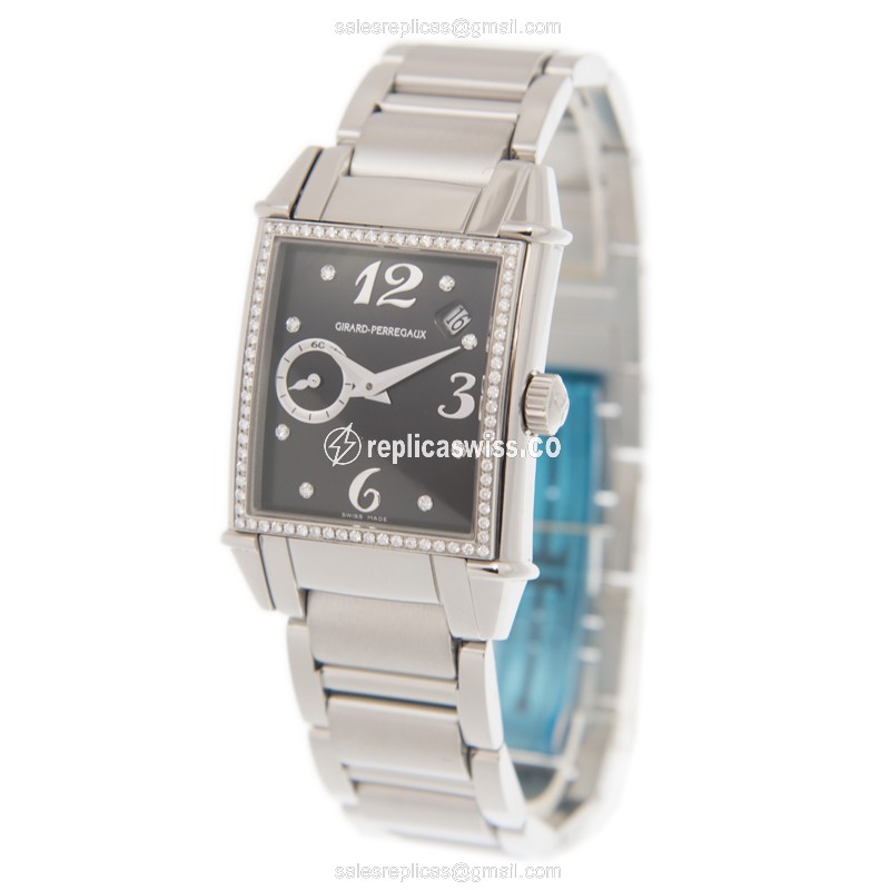Girard Perregaux 25932D11A661-11A VINTAGE 1945 Automatic Stainless Steel & Diamonds