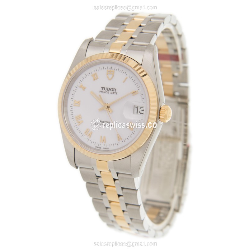 Tudor 74033-62473-WTRN PRICE DATE-DAY Automatic 18kt Gold & Steel