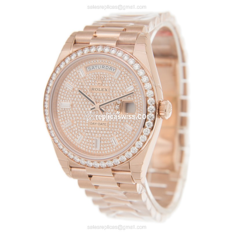 Rolex 228345RBR-0002 DAY-DATE Automatic 18kt Rose Gold & Diamonds