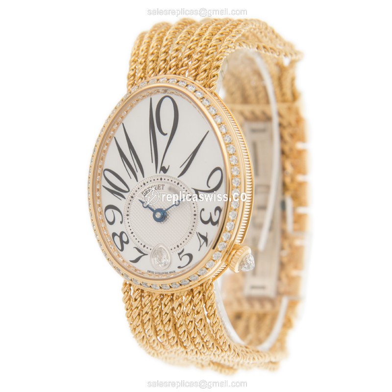 Breguet 8918BA/58/J39/D00D REINE DE NAPLES Automatic 18kt Gold & Diamond