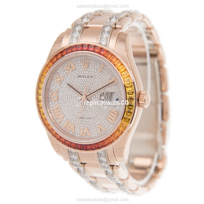 Rolex 86345SAJOR DATEJUST Automatic 18kt Rose Gold & Diamonds