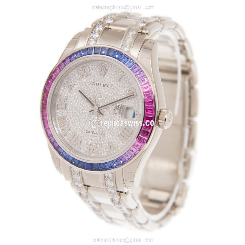 Rolex 86349SAF DATEJUST Automatic 18kt White Gold & Sapphire