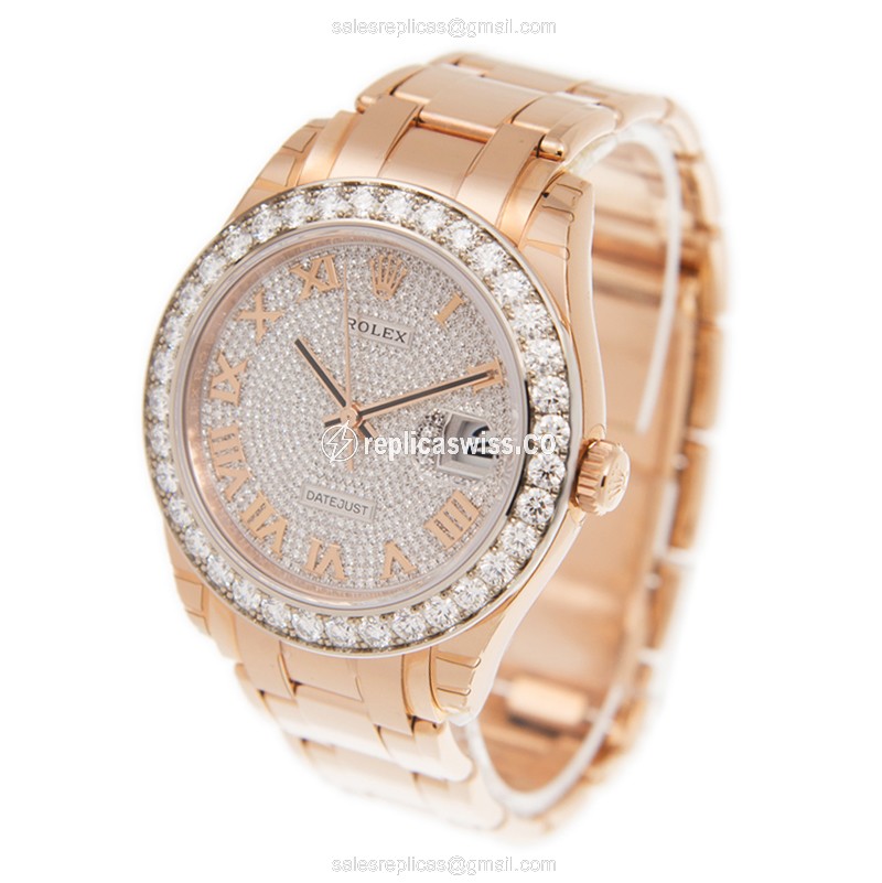 Rolex 86285-0002 DATEJUST Automatic 18kt Rose Gold & Diamonds