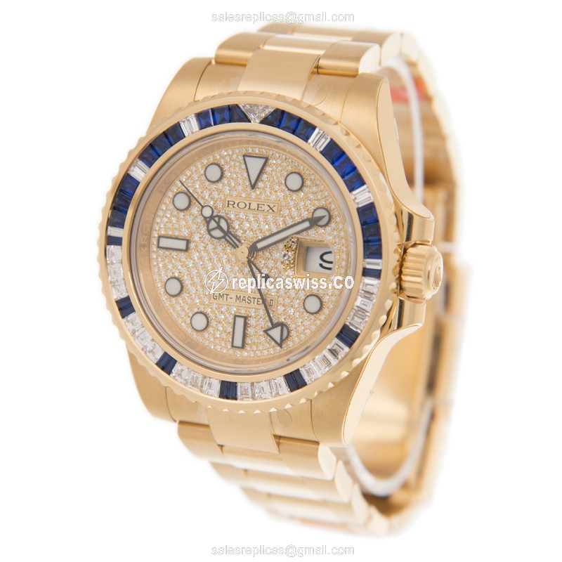 Rolex 116748SA GMT-MASTER II Automatic 18kt Gold & Diamond