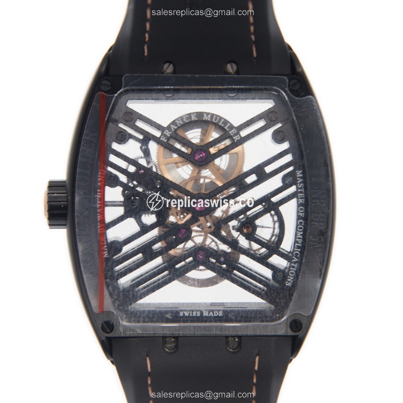 Franck Muller V 45 S6 SQT TT NR (5N.BR) VANGUARD Manual Wind 18kt Rose Gold & Steel