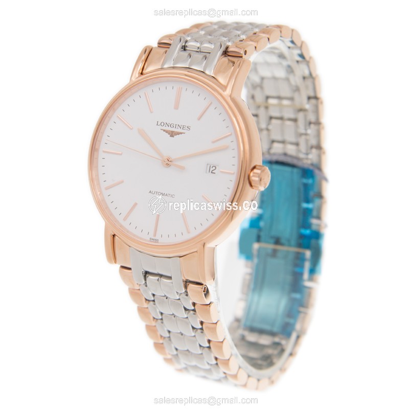 Longines L4.921.1.12.7 PRESENCE Automatic 18kt Rose Gold & Steel
