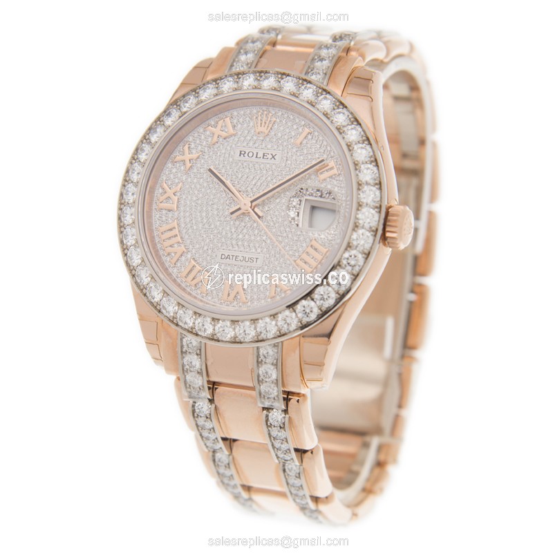 Rolex 86285-0001 DATEJUST Automatic 18kt Rose Gold & Diamonds