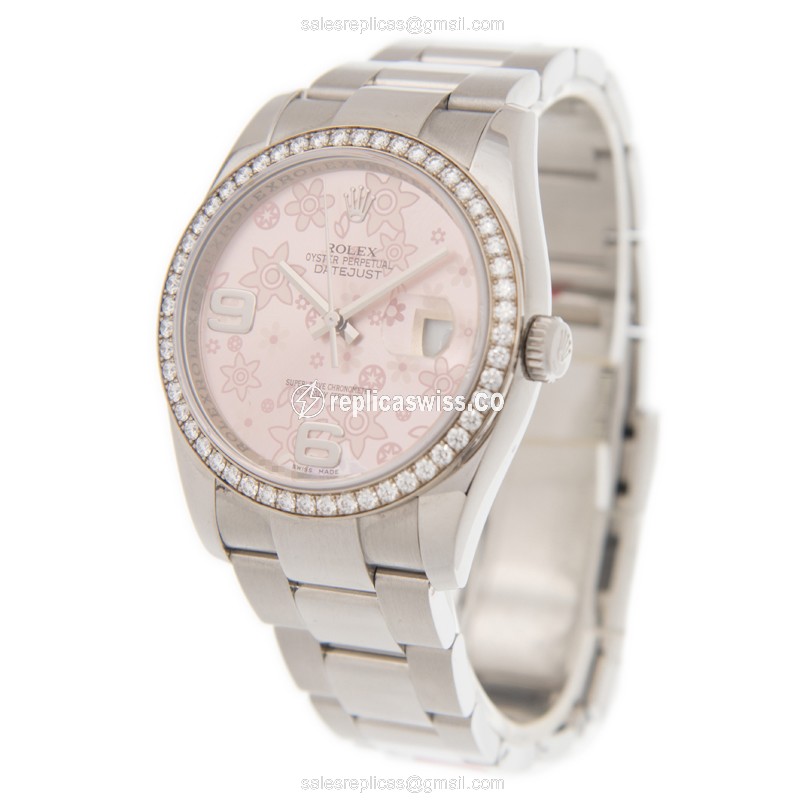 Rolex 116244PKFLO_O DATEJUST Automatic Stainless Steel & Diamonds