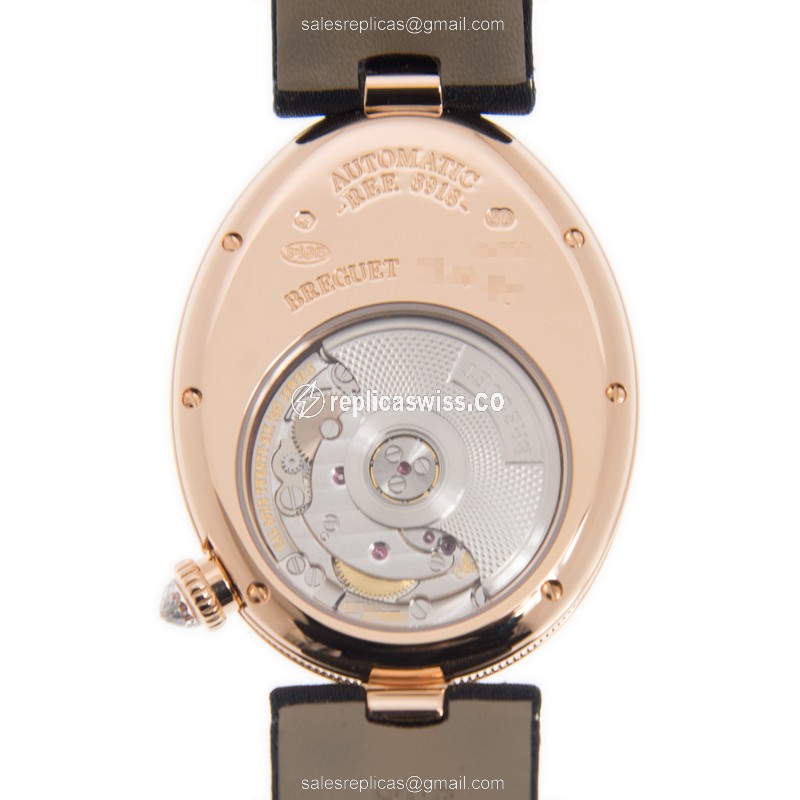 Breguet 8918BR/58/864/D00D REINE DE NAPLES Automatic 18kt Rose Gold & Diamonds
