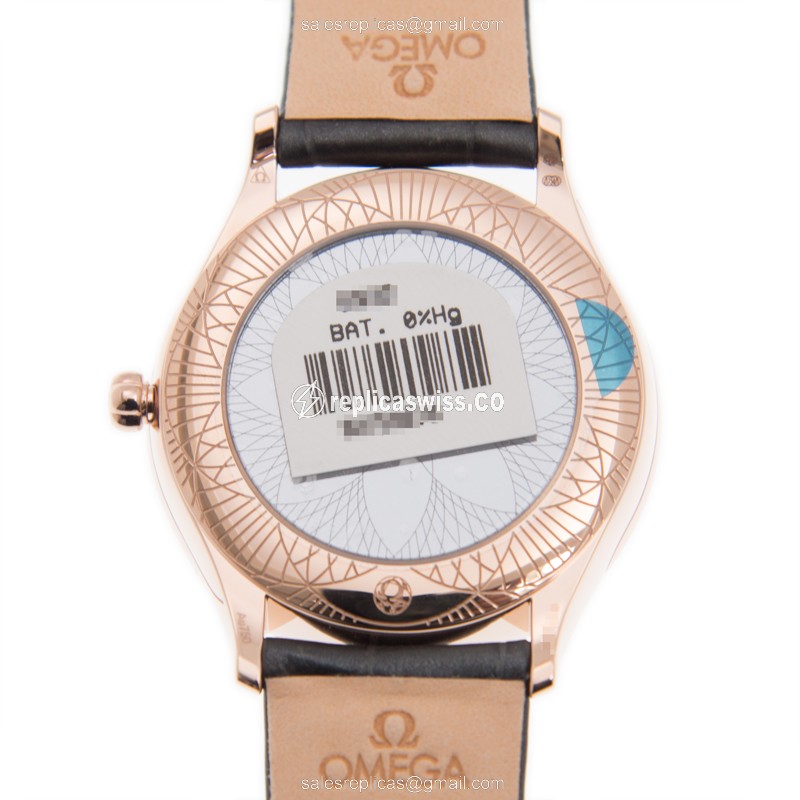 Omega 428.58.36.60.02.001 DE VILLE Quartz 18kt Rose Gold & Diamonds