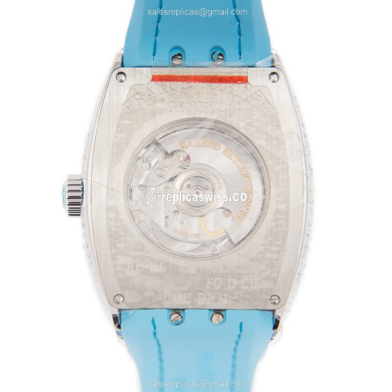 Franck Muller V 35 SC AT FO D CD COL DRM (AC.BL) VANGUARD Automatic 18kt White Gold & Diamond