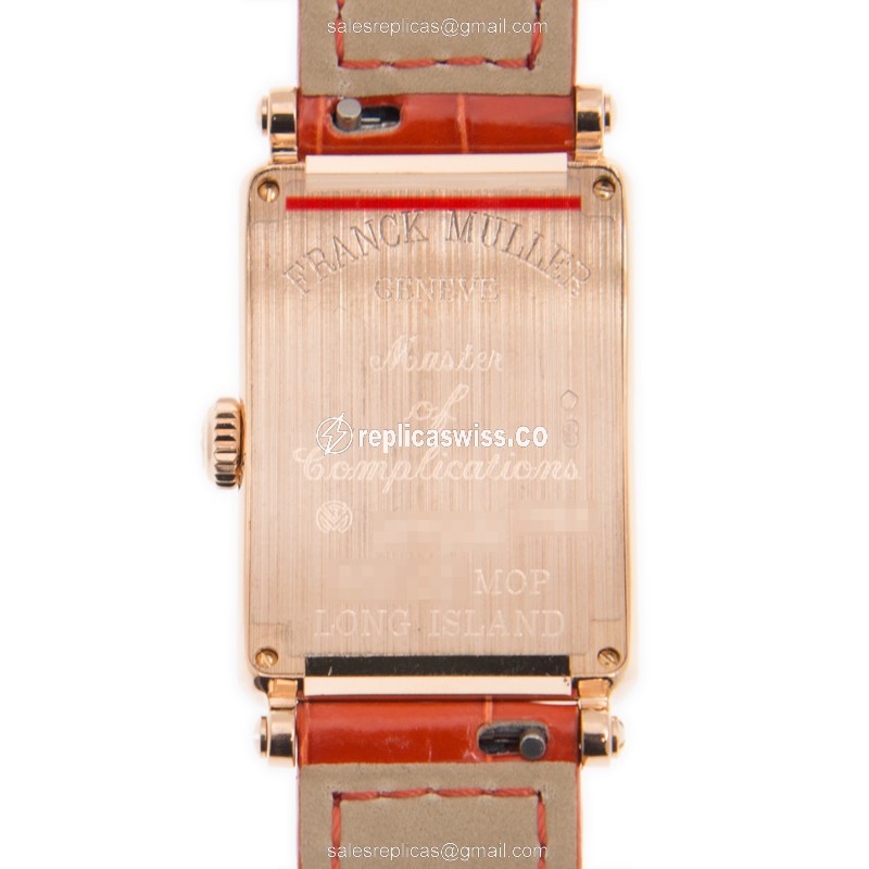 Franck Muller 902 QZ MOP (5N) LONG ISLAND Quartz 18kt Rose Gold