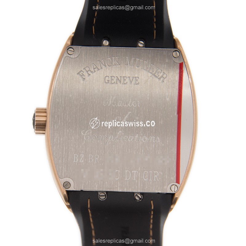 Franck Muller V 45 SC DT CIR (BZ.NR.BR) - BLACK VANGUARD Automatic 18kt Rose Gold & Steel