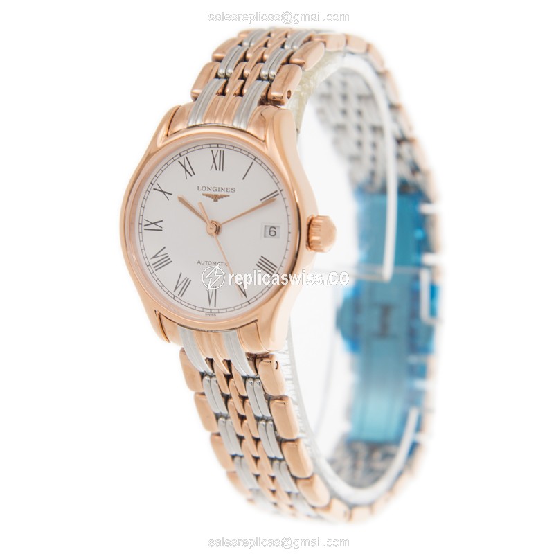 Longines L4.360.1.11.7 LONGINES LYRE Automatic 18kt Rose Gold & Steel