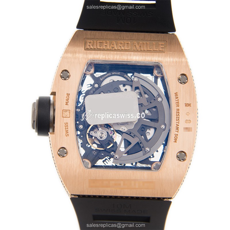 Richard Mille RM010-AH RG Automatic 18kt Rose Gold & Diamonds