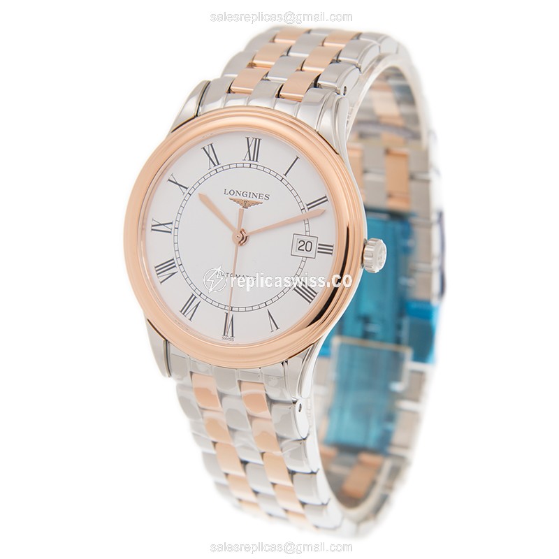 Longines L4.874.3.91.7 FLAGSHIP Automatic 18kt Rose Gold & Steel