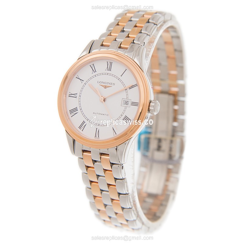 Longines L4.374.3.91.7 FLAGSHIP Automatic 18kt Rose Gold & Steel