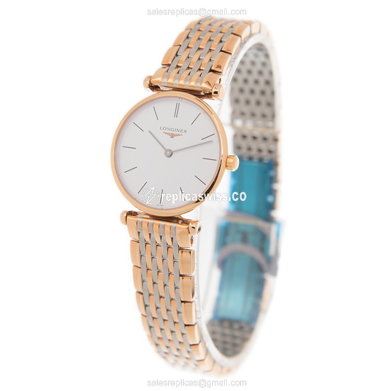 Longines L4.209.1.92.7 LA GRANDE Quartz 18kt Rose Gold & Steel