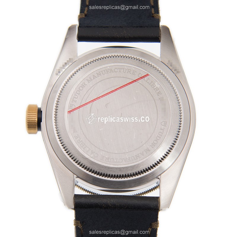 Tudor 79733N CHAMPANGE-LEATHER STRAP BLACK BAY Automatic 18kt Gold & Steel