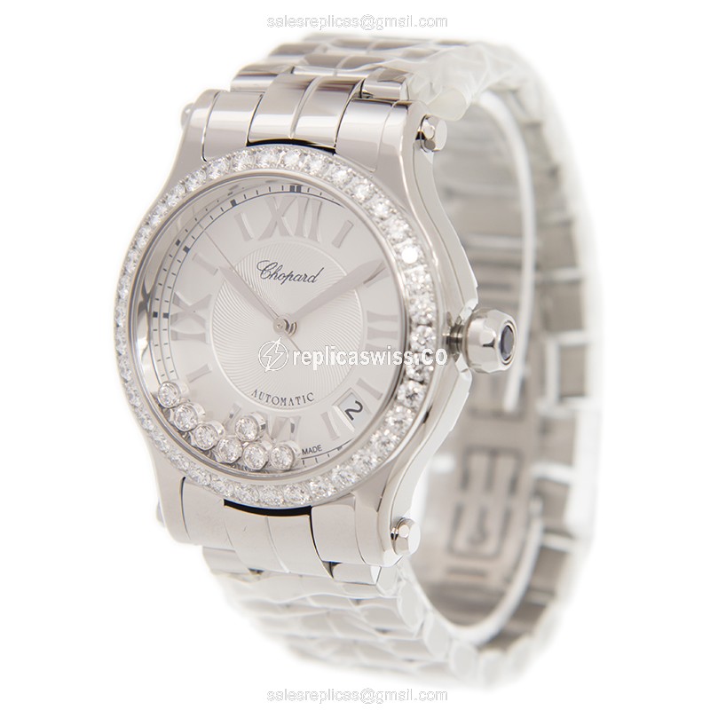 Chopard 278559-3004 HAPPY SPORT Automatic Stainless Steel & Diamonds