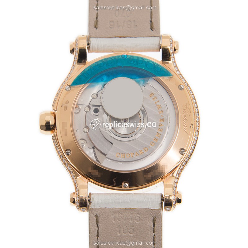 Chopard 274891-5007 HAPPY SPORT Automatic 18kt Rose Gold & Sapphire