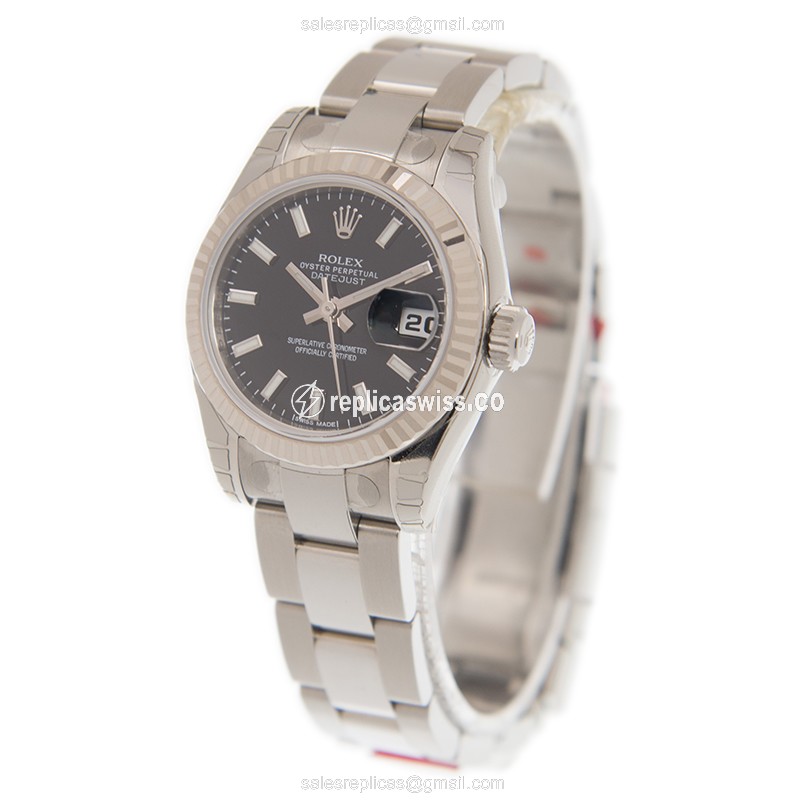 Rolex 179174BKWTBAR_O LADY DATEJUST Automatic 18kt White Gold & Steel