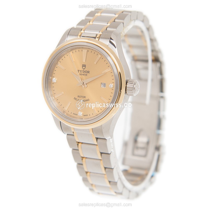 Tudor 12103-65013-369DI-CH STYLE Automatic 18kt Gold & Steel
