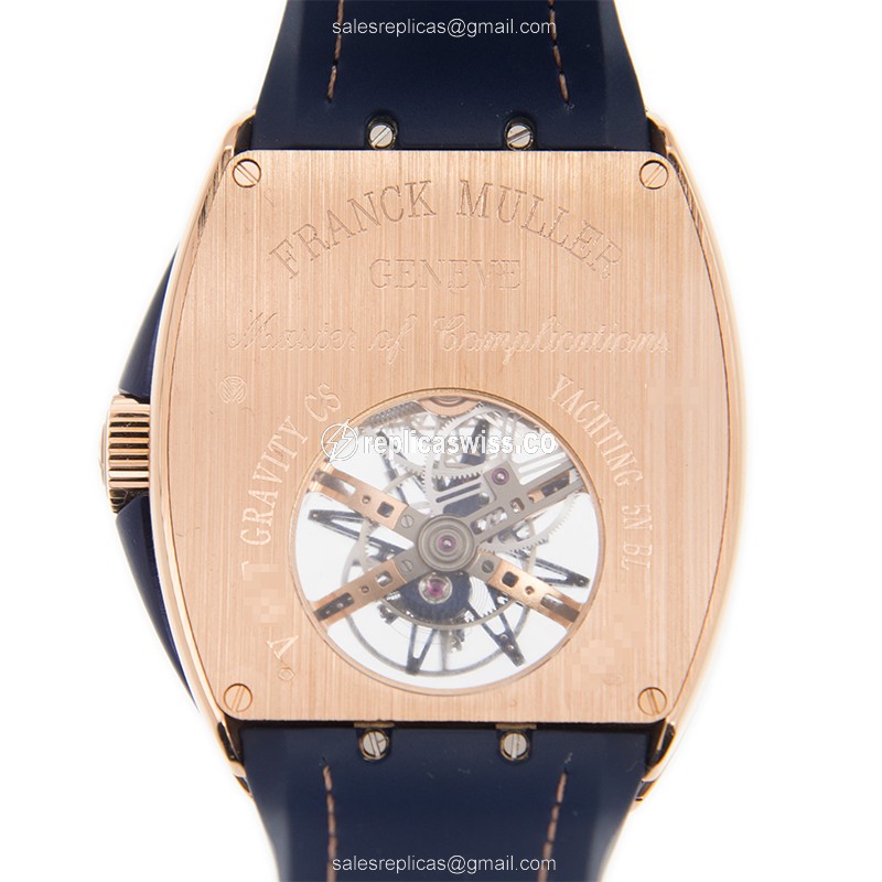 Franck Muller V 45 T GRAVITY CS YACHTING (5N.BL) Manual Wind 18kt Rose Gold