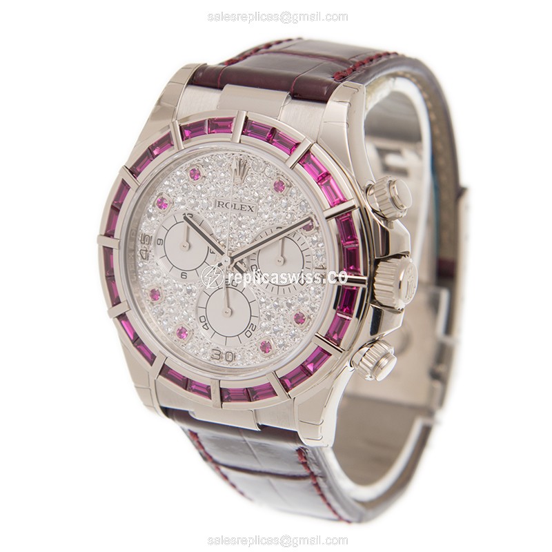 Rolex 116589SALV DAYTONA Automatic 18kt White Gold & Ruby