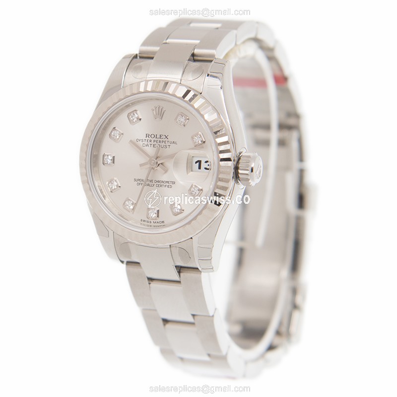 Rolex 179174GSV_O LADY DATEJUST Automatic 18kt White Gold & Steel