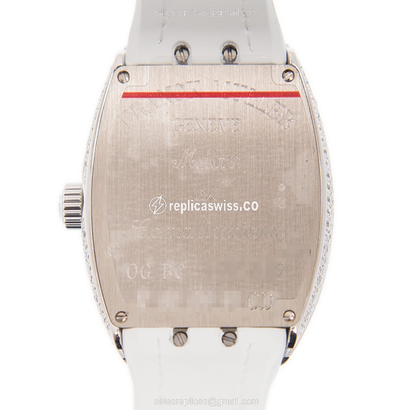 Franck Muller V 32 QZ D CD (OG.BC) VANGUARD Quartz 18kt White Gold & Diamond