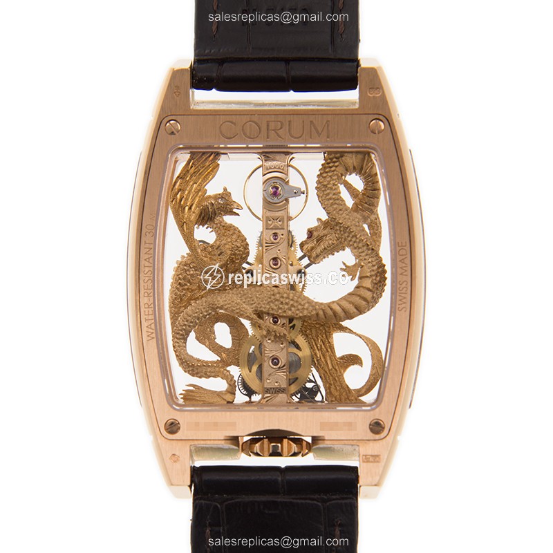 Corum 113.265.55/0002 DP55R GOLDEN BRIDGE Manual Wind 18kt Rose Gold