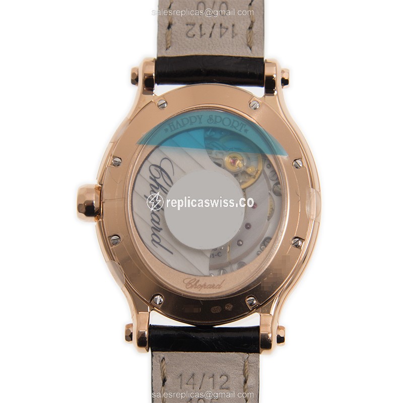 Chopard 275362-5002 HAPPY SPORT Automatic 18kt Rose Gold & Diamonds