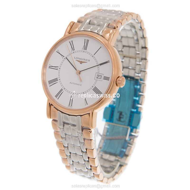 Longines L4.921.1.11.7 PRESENCE Automatic 18kt Rose Gold & Steel