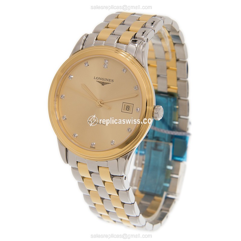 Longines L4.974.3.37.7 FLAGSHIP Automatic Gold-Plated & Stainless Steel