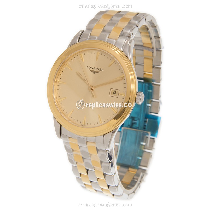Longines L4.974.3.32.7 FLAGSHIP Automatic Gold-Plated & Stainless Steel