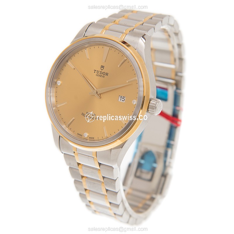 Tudor 12703-65053-369DI-CH Automatic 18kt Gold & Steel