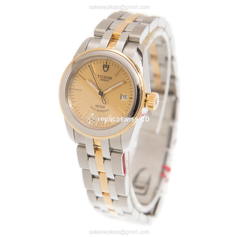 Tudor 51003-68013-CH GLAMOUR DATE Automatic 18kt Gold & Steel