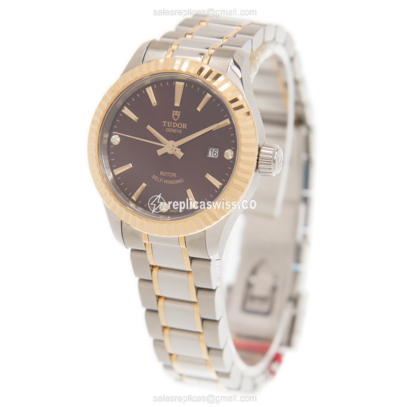 Tudor 12113-65013-369DI-PUR STYLE Automatic 18kt Gold & Steel