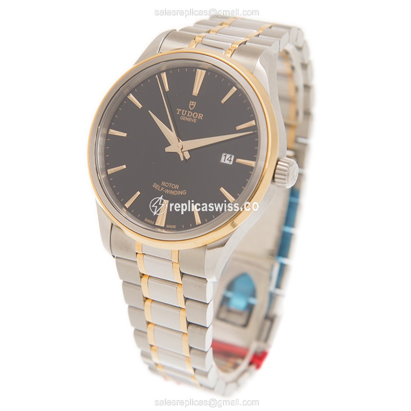 Tudor 12703-65073-BK STYLE Automatic 18kt Gold & Steel