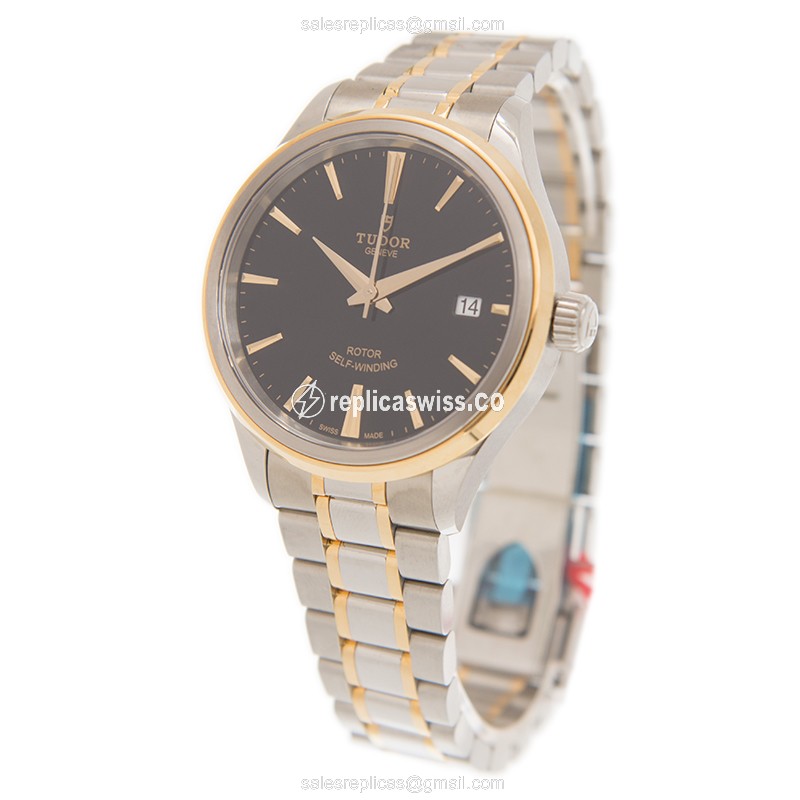 Tudor 12503-65053-BK STYLE Automatic 18kt Gold & Steel